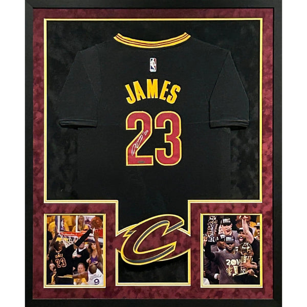 LeBron James Autographed Signed Framed Cavaliers Black Jersey UPPERDECK UDA