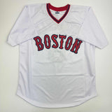 Autographed/Signed Rico Petrocelli HOF 1999 Boston White Jersey JSA COA