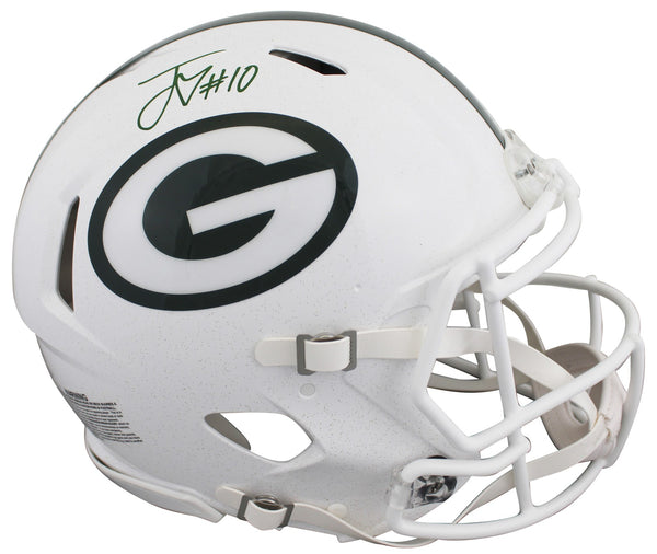 Packers Jordan Love Signed 2024 On-Field Alt F/S Speed Proline Helmet BAS Wit