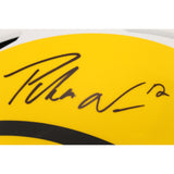 Puka Nacua Autographed Los Angeles Rams SpeedFlex Lunar Helmet Fanatics 50772