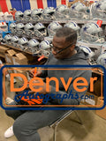 Shannon Sharpe Autographed Denver Broncos Authentic Eclipse Helmet Beckett 50895