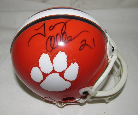 Terry Allen Clemson Tigers Signed Riddell Mini Helmet JSA 136435