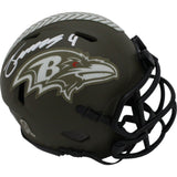 Zay Flowers Autographed Baltimore Ravens 22 Salute Mini Helmet Beckett 48002