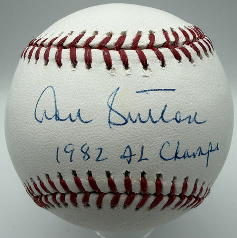 DON SUTTON Signed Official MLB Baseball AUTO w/ "1982 AL Champs" - WSC