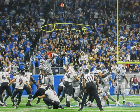 Justin Tucker Baltimore Ravens Signed/Autographed 16x20 Photo Beckett 164789