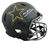 Roger Staubach "Capt America" Signed STS IV F/S Speed Proline Helmet W/ Case BAS