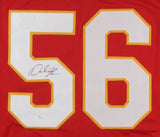 Derrick Johnson Signed Kansas City Chiefs Red Jersey (JSA) 4xPro Bowl Linebacker