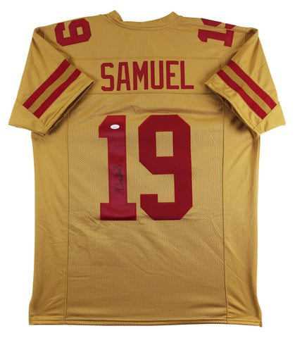 Deebo Samuel Authentic Signed Gold Pro Style Jersey Autographed JSA Witness