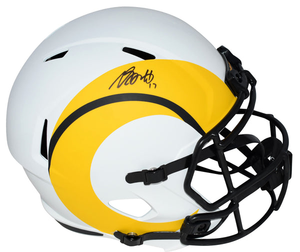 DAVANTE ADAMS SIGNED LOS ANGELES RAMS LUNAR FULL SIZE SPEED HELMET BECKETT