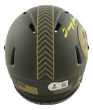 Terry Bradshaw Signed Steelers Salute To Service Mini Speed Helmet BAS