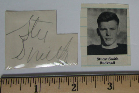 Stuart Smith Bucknell/Pittsburgh Steelers d.1969 Signed Cut PSA/DNA 145429
