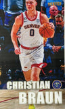 Christian Braun Autographed Denver Nuggets 11x14Photo with O'Brien Trophy Becket