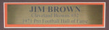 Jim Brown HOF Autographed/Inscr 16x20 Jersey Browns Framed PSA/DNA 183364