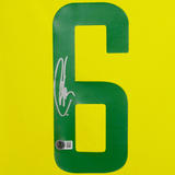 Roberto Carlos Signed Brazil Soccer Jersey #6 with Beckett Witness