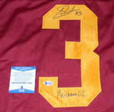 CARSON PALMER AUTOGRAPHED SIGNED USC TROJANS #3 JERSEY BECKETT W/ HEISMAN 02