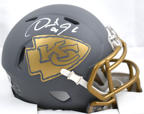 Derrick Johnson Signed Kansas City Chiefs Slate Speed Mini Helmet-Beckett W Holo