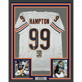 FRAMED Autographed/Signed DAN HAMPTON 33x42 HOF 2002 White Jersey JSA COA