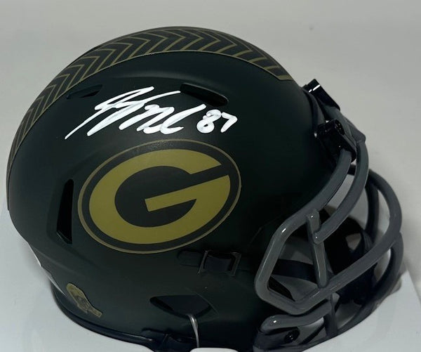 Packers JORDY NELSON Signed Riddell 2025 SALUTE Speed Mini Helmet AUTO - JSA