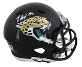 Jaguars Travis Hunter Authentic Signed Speed Mini Helmet BAS Witnessed