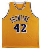 James Worthy Authentic Signed Yellow Pro Style Jersey Autographed BAS Witnessed