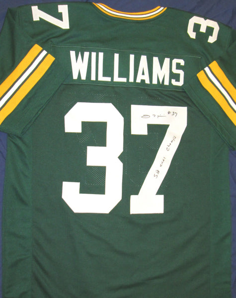 Packers TYRONE WILLIAMS Signed Custom Green Jersey AUTO w/ "SB XXXI Champs"
