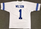 BYU COUGARS ZACH WILSON AUTOGRAPHED WHITE JERSEY BECKETT BAS STOCK #191150