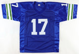 Dave Krieg Signed Seattle Seahawks Jersey (JSA COA) 3xPro Bowl Quarterback