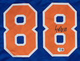 Luis Robert Signed New York Mets Jersey (Beckett) 2020 Gold Glove Center Fielder
