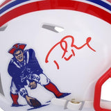 Autographed Tom Brady Patriots Mini Helmet Fanatics Authentic COA Item#13154043