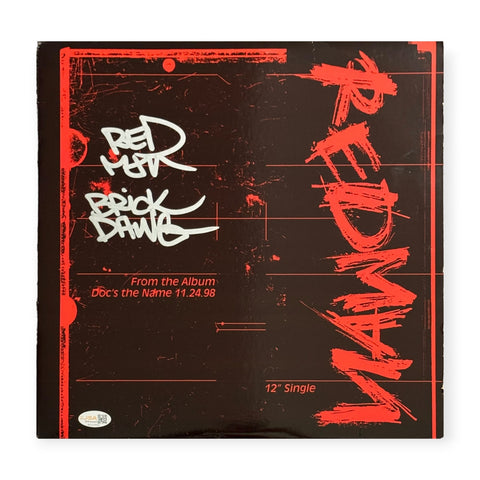 Redman Signed Autographed Vinyl Cover w/ Brick Dawg Inscription JSA