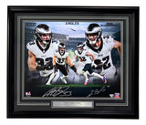 Cooper DeJean Reed Blankenship Signed Framed 16x20 Eagles Photo 2 Fanatics