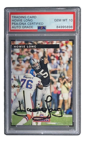 Howie Long Signed Raiders 1992 Pro Line Profiles Trading Card PSA/DNA Gem MT 10