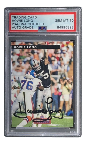 Howie Long Signed Raiders 1992 Pro Line Profiles Trading Card PSA/DNA Gem MT 10