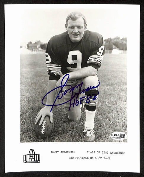 Sonny Jurgensen Official Pro Football HOF Auto/Signed 8x10 Photo JSA BA201966
