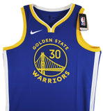 Warriors Stephen Curry Signed Blue Nike Icon Edition Swingman Jersey BAS