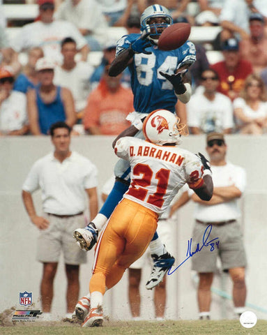 Herman Moore Signed Lions Jumping Catch vs. Bucs 16x20 Photo - (SCHWARTZ COA)