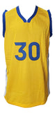 Stephen Curry Signed Custom Yellow Pro Style Basketball Jersey JSA Hologram
