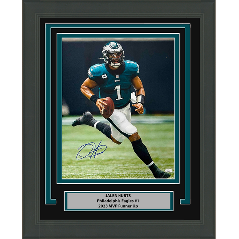 Framed Autographed/Signed Jalen Hurts Philadelphia Eagles 11x14 Photo JSA COA #1