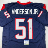 Autographed/Signed Will Anderson Jr. Houston Blue Jersey PSA/DNA COA
