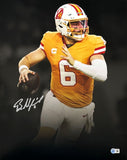Baker Mayfield Signed 16x20 Buccaneers Spotlight Orange Jersey Photo BAS