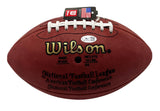 Peyton Manning HOF Signed Official Wilson NFL Football Broncos JSA 214086