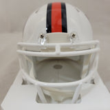 TROY FRANKLIN SIGNED DENVER BRONCOS SNOWCAP ALTERNATE SPEED MINI HELMET BECKETT