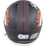 John Elway Autographed Denver Broncos Spd Mini Helmet Beckett Witness 50215