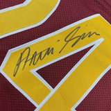 Framed Autographed/Signed Antonio Gibson 33x42 Red 2022 Jersey JSA COA