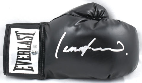 Lennox Lewis Autographed Black Everlast Boxing Glove *Right - Beckett W Hologram
