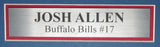 Josh Allen Autographed White Custom Football Jersey Bills Framed Beckett 185681