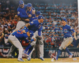 Pat Hughes Signed 16x20 Photo Cubs 2016 W.S Win with Extensive Inscription (JSA)