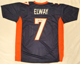 Denver Broncos John Elway Autographed Signed Blue Jersey Beckett BAS QR #W150732