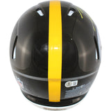 TJ Watt Autographed Pittsburgh Steelers Authentic Helmet Beckett Witness 50976