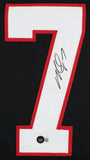 Michael Vick Authentic Signed Black Pro Style Jersey Autographed BAS Witnessed